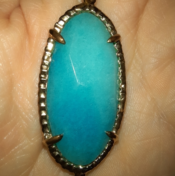 Faceted Blue Stone Necklace - Picture 2 of 6